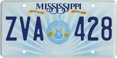 MS license plate ZVA428