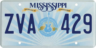 MS license plate ZVA429
