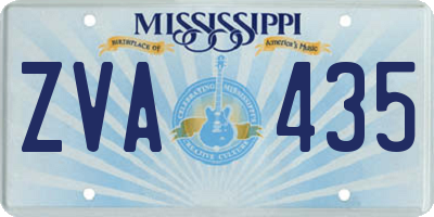 MS license plate ZVA435