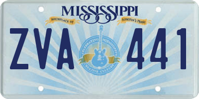 MS license plate ZVA441