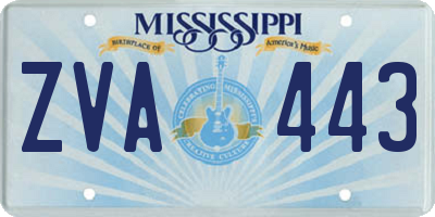 MS license plate ZVA443