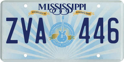 MS license plate ZVA446