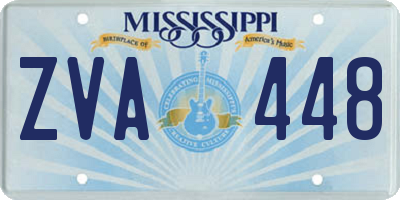 MS license plate ZVA448