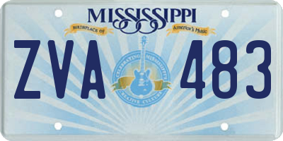 MS license plate ZVA483