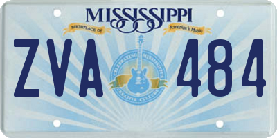 MS license plate ZVA484