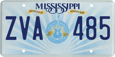 MS license plate ZVA485