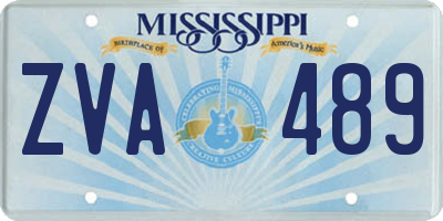 MS license plate ZVA489