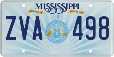 MS license plate ZVA498