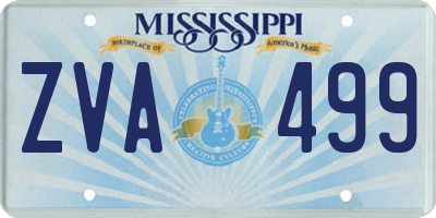 MS license plate ZVA499