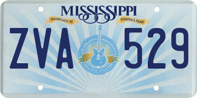 MS license plate ZVA529