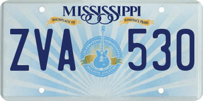 MS license plate ZVA530