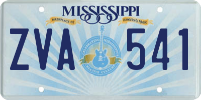 MS license plate ZVA541