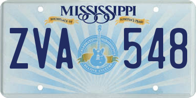 MS license plate ZVA548