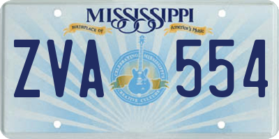 MS license plate ZVA554