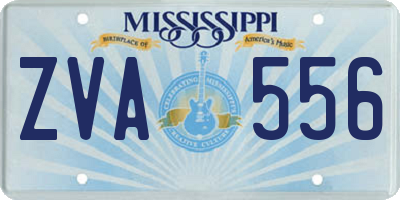 MS license plate ZVA556