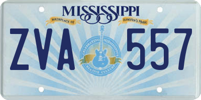 MS license plate ZVA557