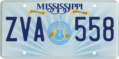 MS license plate ZVA558