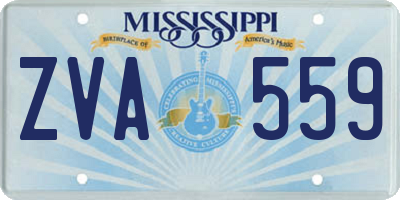 MS license plate ZVA559
