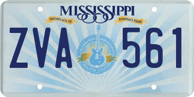 MS license plate ZVA561