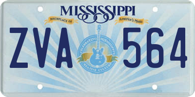MS license plate ZVA564