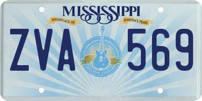 MS license plate ZVA569
