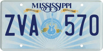 MS license plate ZVA570