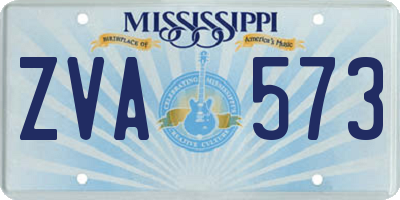 MS license plate ZVA573
