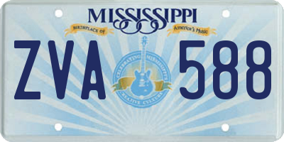 MS license plate ZVA588