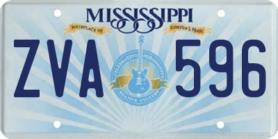 MS license plate ZVA596