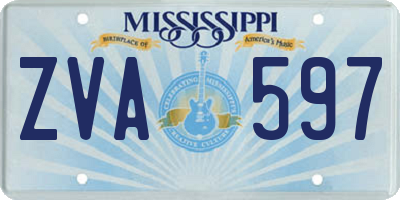 MS license plate ZVA597
