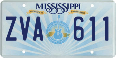 MS license plate ZVA611