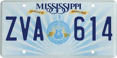 MS license plate ZVA614