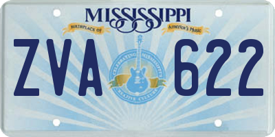 MS license plate ZVA622