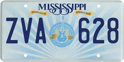 MS license plate ZVA628