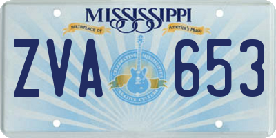 MS license plate ZVA653