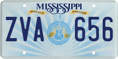 MS license plate ZVA656
