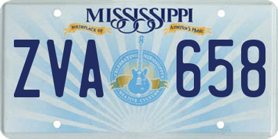 MS license plate ZVA658
