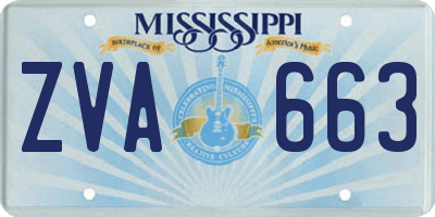 MS license plate ZVA663