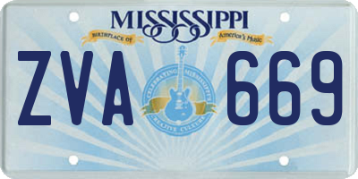 MS license plate ZVA669