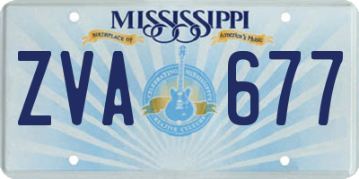 MS license plate ZVA677