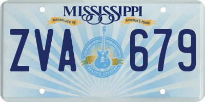 MS license plate ZVA679