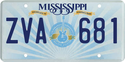MS license plate ZVA681