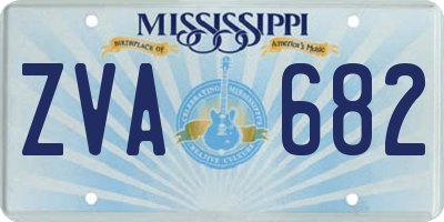 MS license plate ZVA682