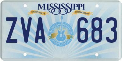 MS license plate ZVA683