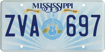 MS license plate ZVA697