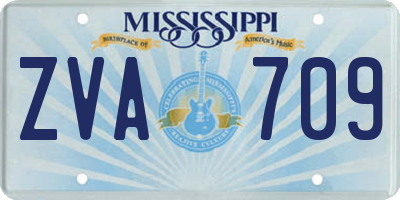 MS license plate ZVA709