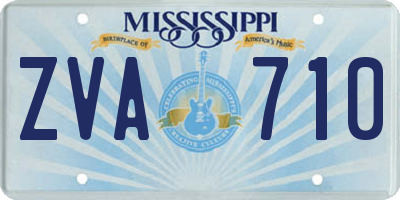 MS license plate ZVA710