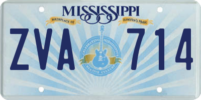 MS license plate ZVA714