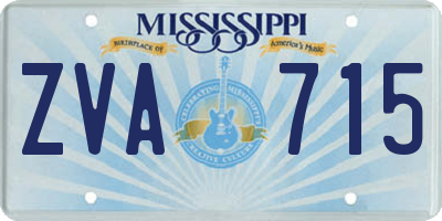 MS license plate ZVA715