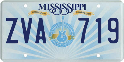 MS license plate ZVA719
